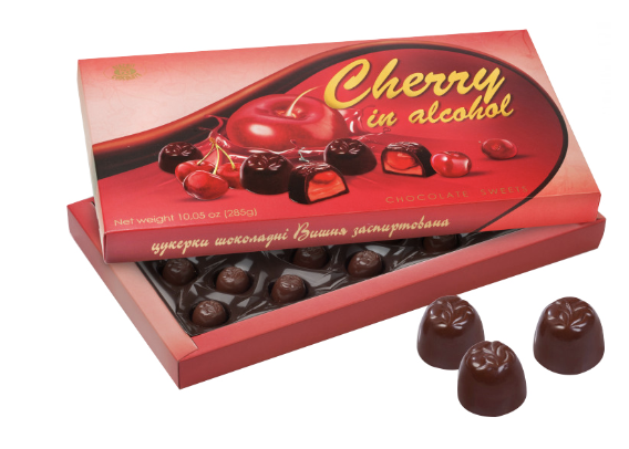 Цукерки Вишня заспирт ХБФ 285г